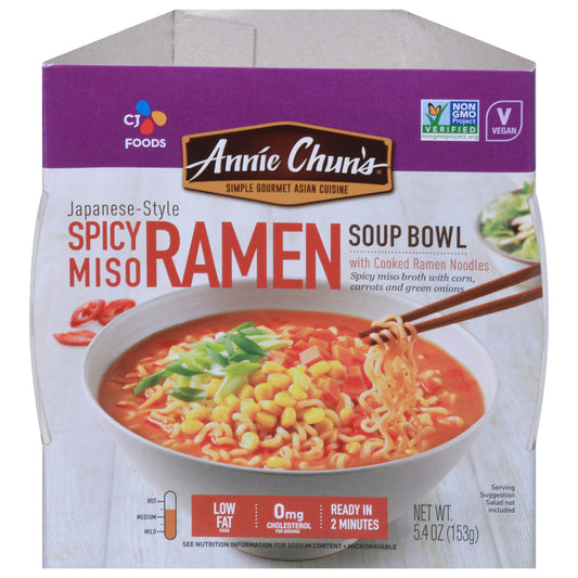 Annie Chuns Soup Bwl Spicy Miso Ramen 5.4 oz (Pack of 6)