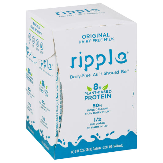 Ripple Milk Aseptic Original 32 FO (Pack Of 4)