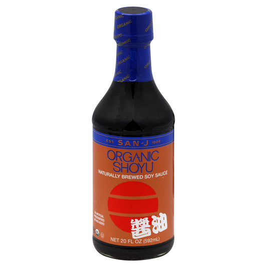 San J Sauce Soy Shoyu Bronze Organic 20 Oz (Pack Of 6)