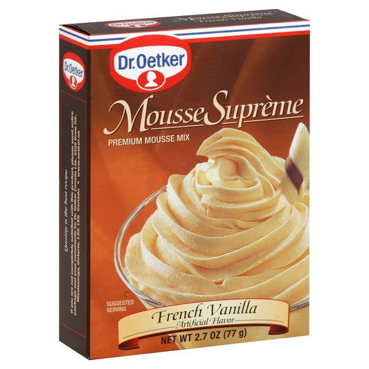 Dr Oetker Mousse Supreme French Vanilla 2.7 Oz (Pack Of 12)