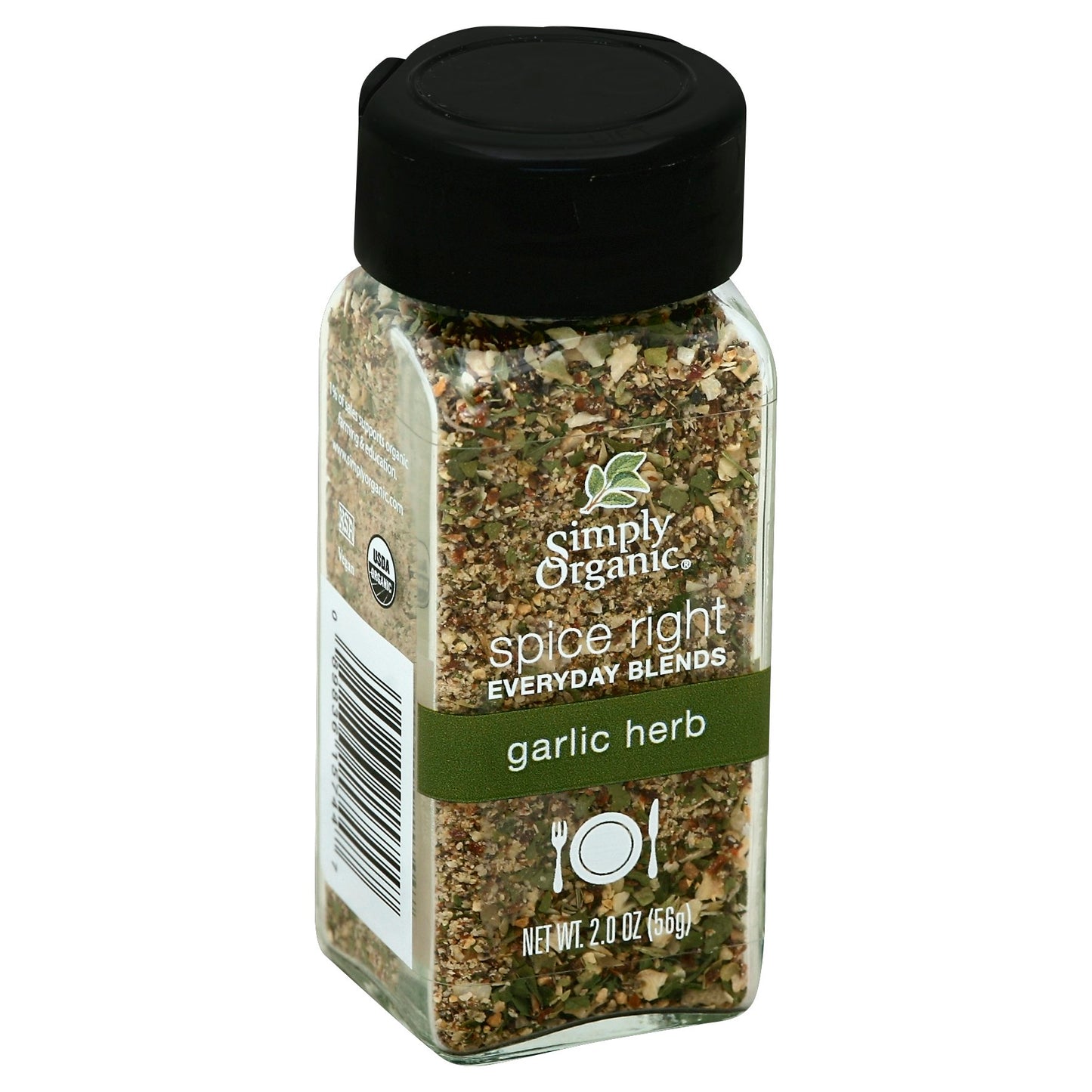 Simply Organic Spice Right Garlic&Herb 2 Oz Pack of 6