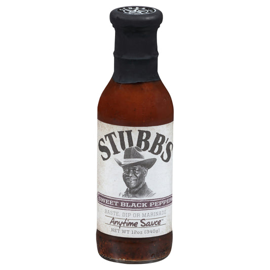 Stubbs Marinade Sweet Black Pepper 12 oz (Pack of 6)