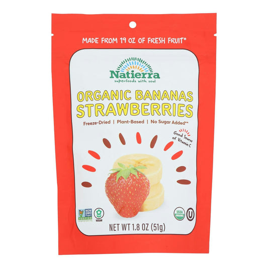 Natierra Freeze Dried - Bananas and Strawberries 1.8 oz (Pack of 12) )