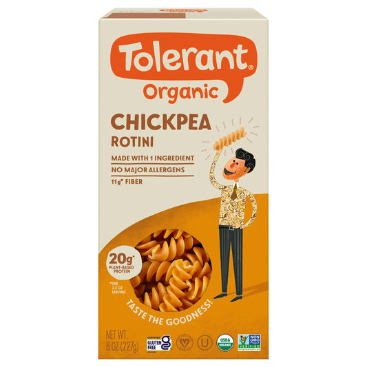 Tolerant Pasta Chickpea Rotini 8 Oz Pack of 6