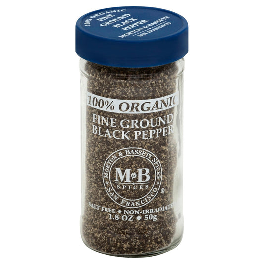 Morton & Bassett Pepper Black Ground Fine Organic 1.8 Oz Pack of 3