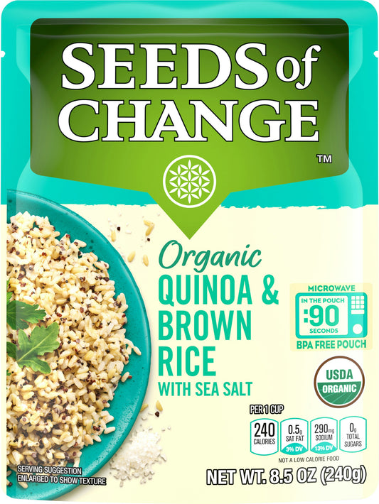 Seeds Of Change Quinoa Brown Rice Sea Salt 8.5 Oz (Pack of 12)