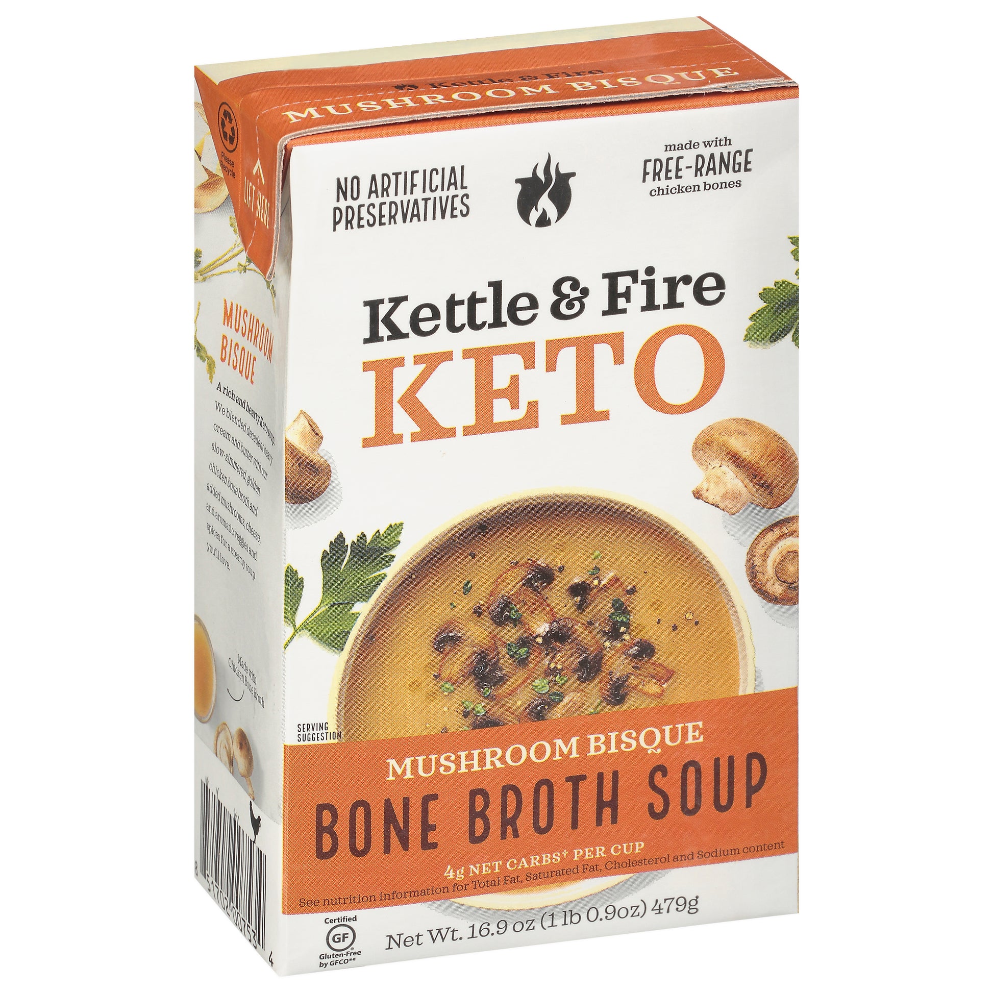 Kettle And Fire Soup Bisque Mushroom Organic 16.9 oz (Pack Of 6)