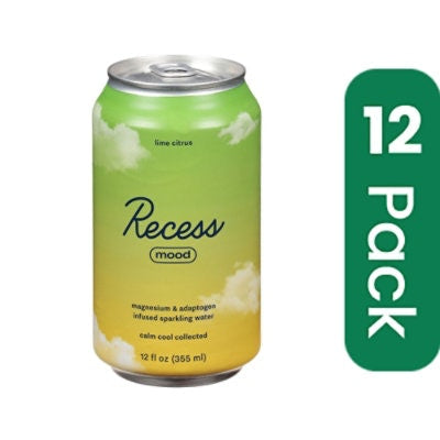 Recess Water Sparkling Lime Citrus 12 FO (Pack of 12)