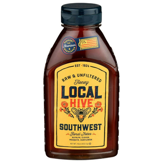 Local Hive Raw and Unfiltered Southwest Honey 16 Oz Pack of 6
