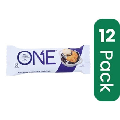 One Brands Blueberry Cobbler Flavored Protein Bar Blueberry Cobbler 60 Grams (Pack of 12)