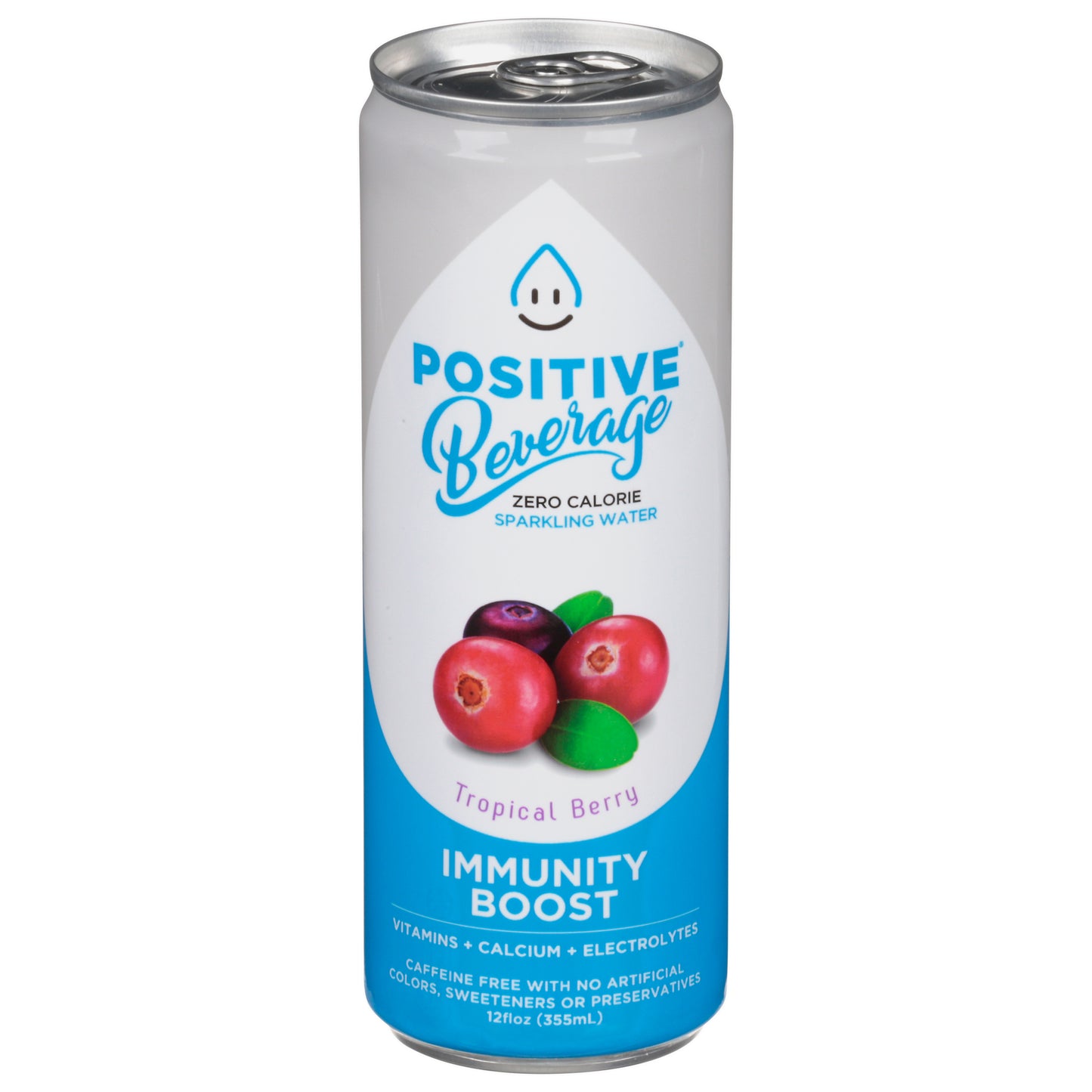Positive Beverage Beverage Sparkling Electrlyte Berry 12 FO (Pack Of 12)