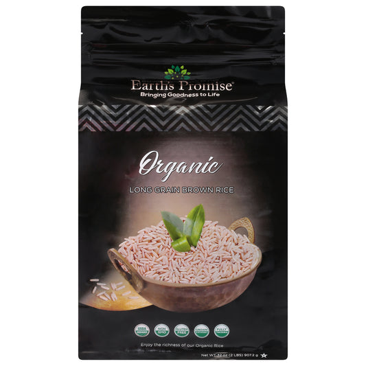 Earths Promise Rice Brown Long Grain Organic 2 Lb (Pack Of 5)