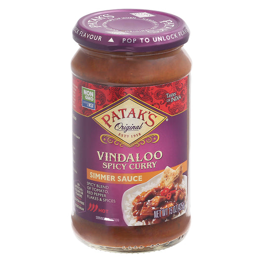 Pataks Sauce Vindaloo Spicy 15 Oz (Pack Of 6)