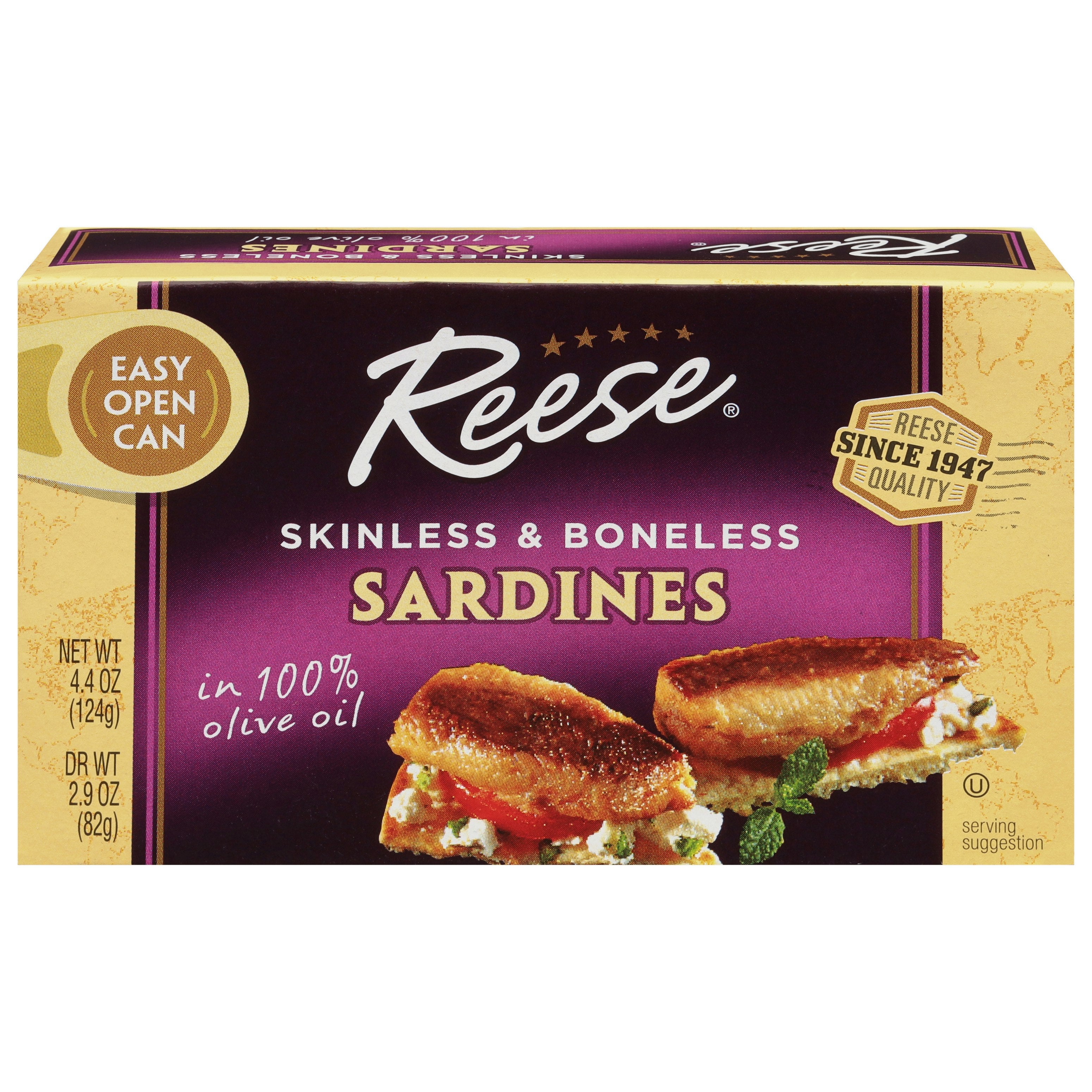 Reese Sardine Skinless Boneless Olive virgin oil