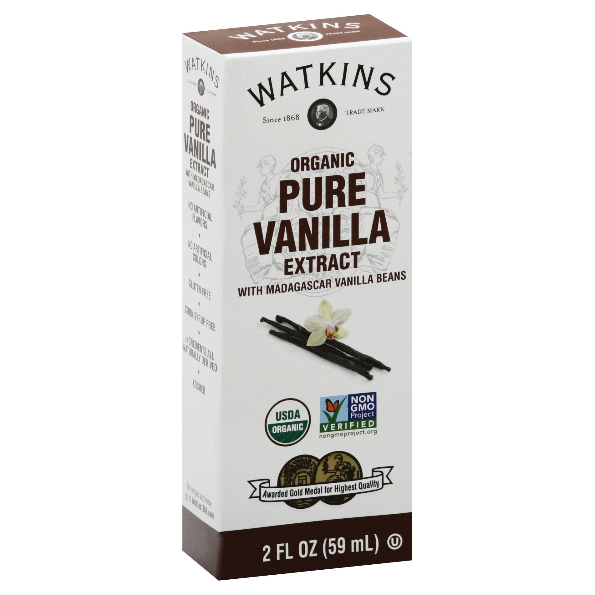 Watkins Extract Pure Vanilla Organic 2 FO (Pack of 12)