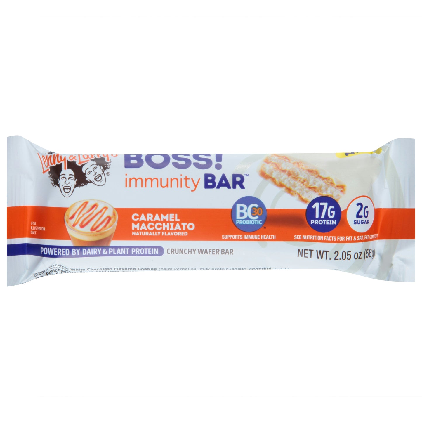 Lenny & Larrys Bar Boss Caramel Macchiat 2.05 Oz (Pack of 12)