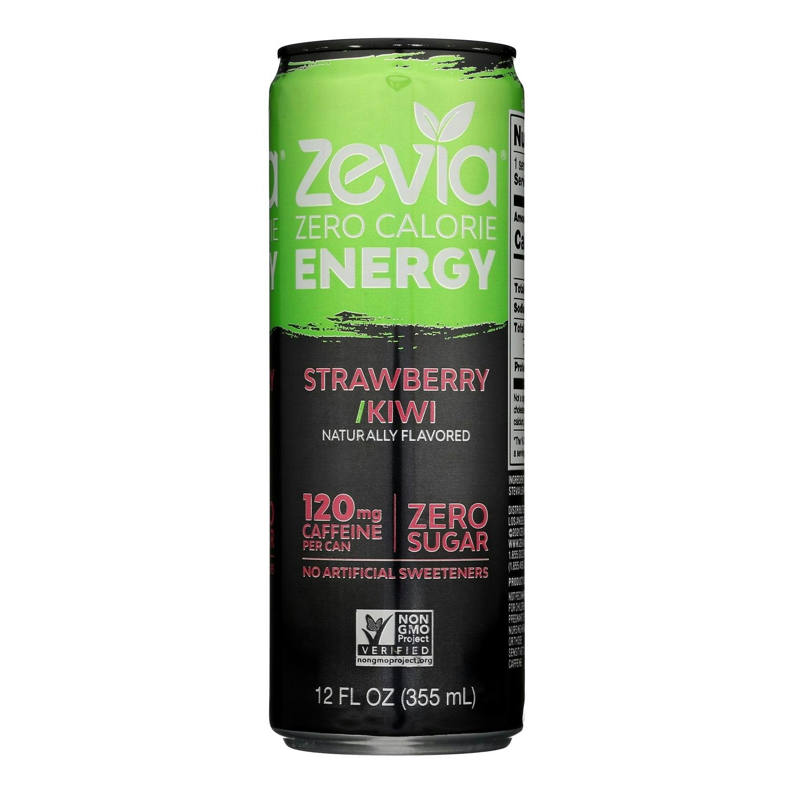 Zevia - Drink Energy Straw Kiwi 12 fl. oz (Pack of 12)
