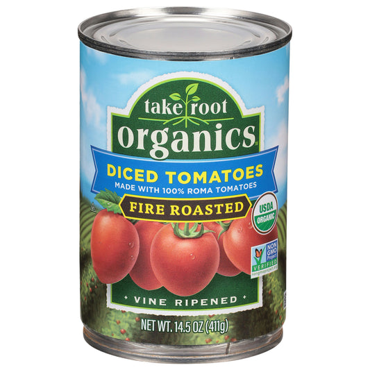 Take Root Organics Tomato Fire Roasted Diced Organic 14.5 oz (Pack of 12)