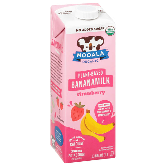 Mooala Milk Banana Strawberry 32 Fo Pack of 6