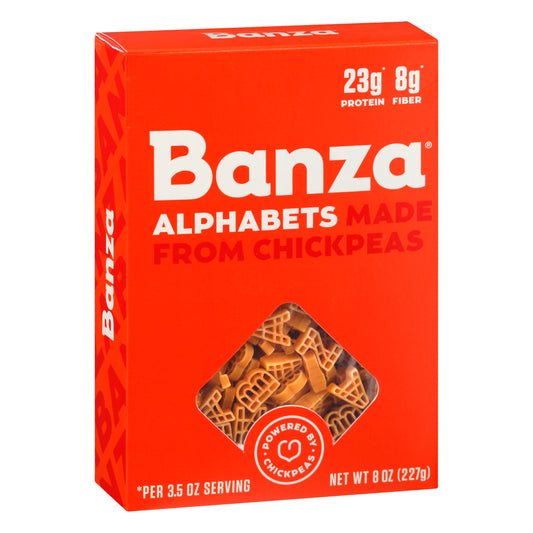 Banza Pasta Alphabet Chickpea 8 Oz (Pack Of 6)