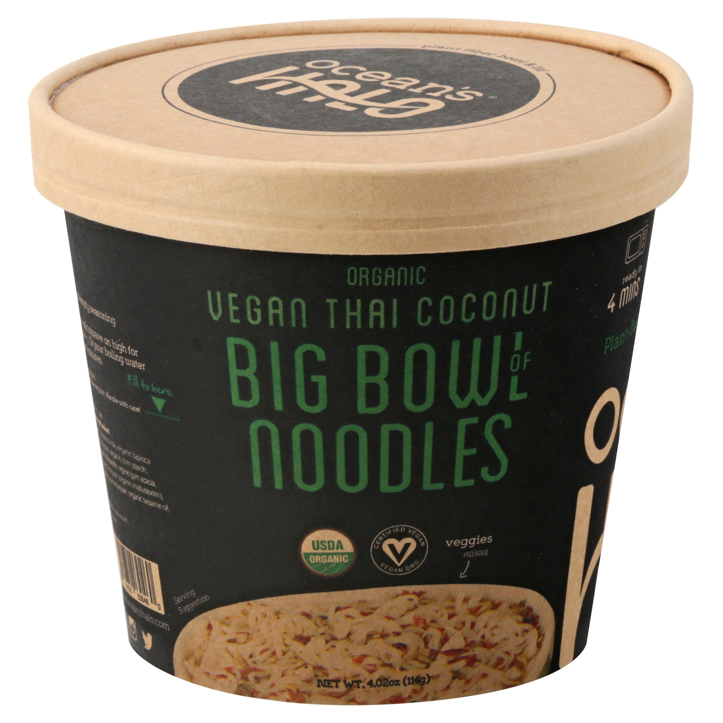Oceans Halo Noodle Bowl Vegan Thai Coconut 4.02 Oz (Pack Of 6)