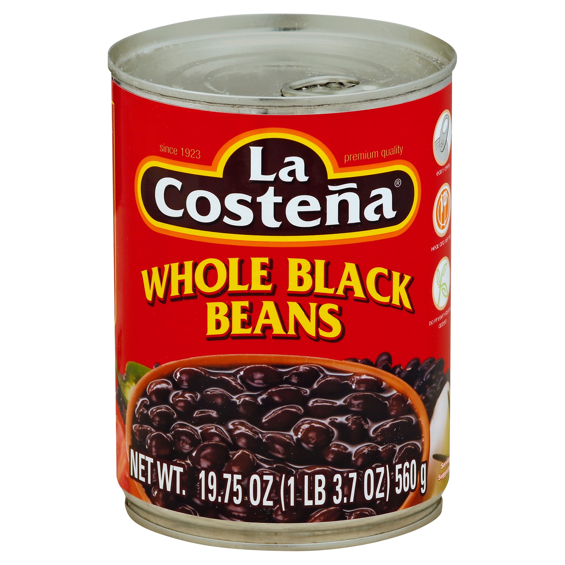 La Costena Bean Black Whole 19.75 Oz (Pack Of 12)