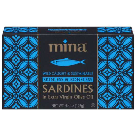 Mina Sardines Skinless & Boneless 4.4 Oz (Pack Of 12)