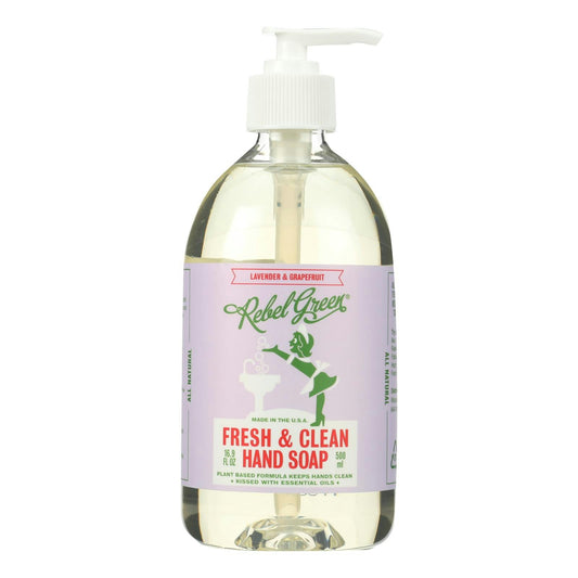 Rebel Green Hand Soap - Lavender 16.9 fl. oz (Pack of 4)