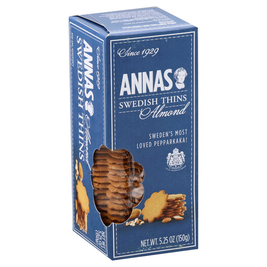 Annas Cookie Thin Almond 5.25 oz (Pack Of 12)