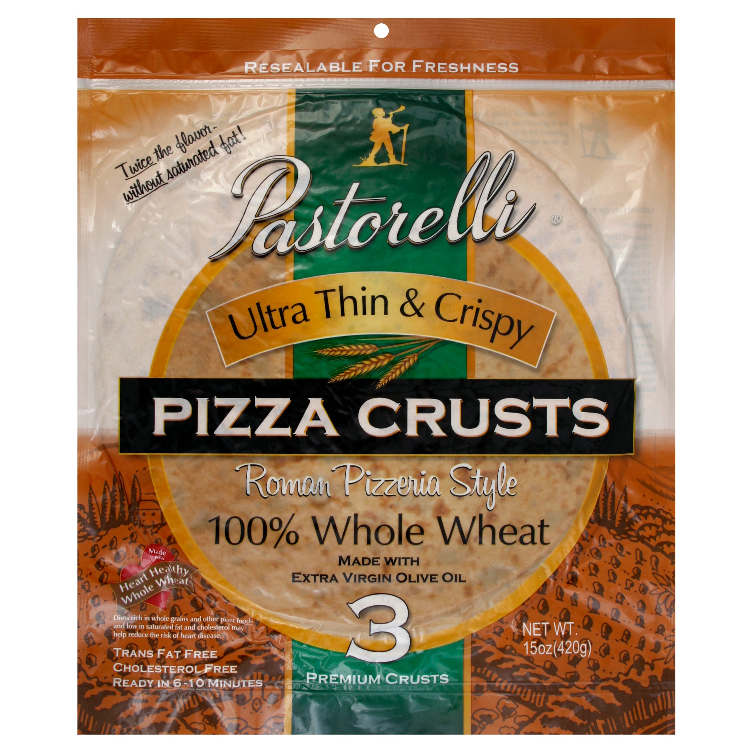 Pastorelli Crust Pizza Thin Whole Wheat