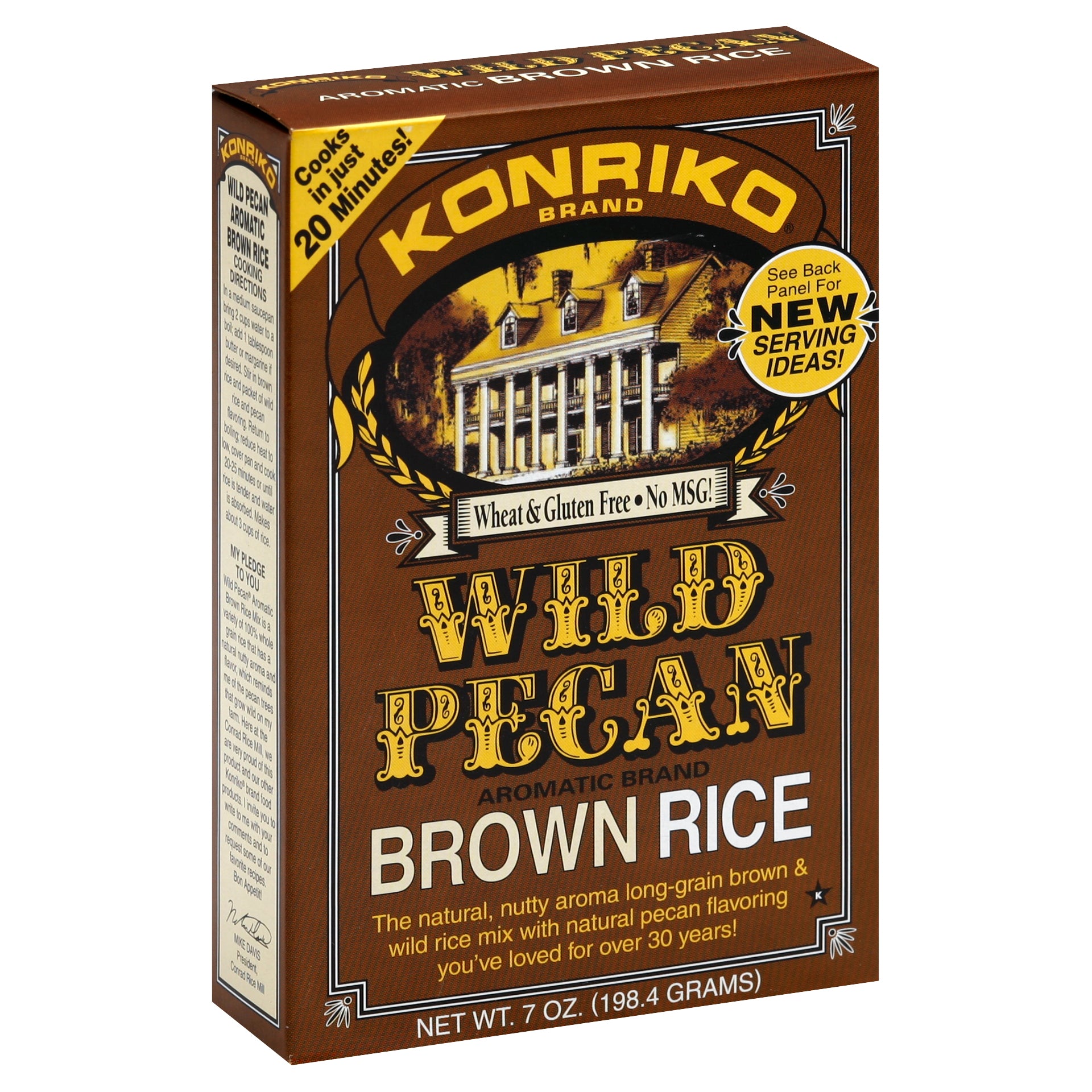 Konriko Rice Wild Pecan 7 Oz (Pack Of 6)