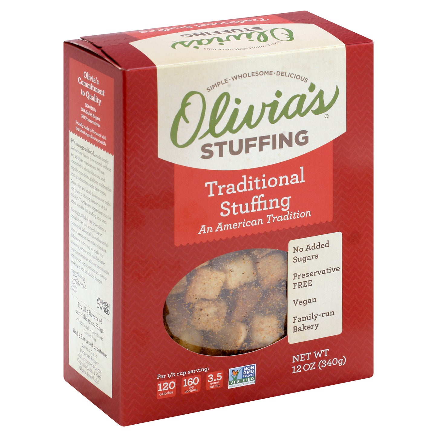 Olivias Croutons Stuffing Traditional 12 oz (Pack Of 6)