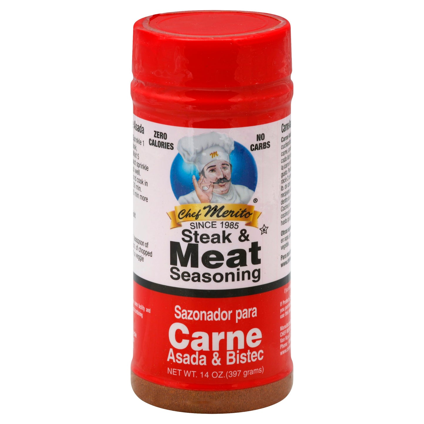 Chef Merito Seasoning Carne Asada 14 oz (Pack Of 6)