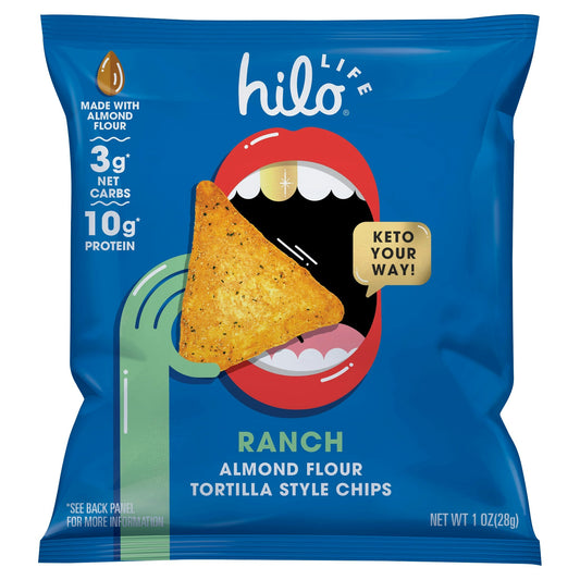 Hilo Life Snacks Chip Tortilla Ranch 1 oz (Pack of 12)