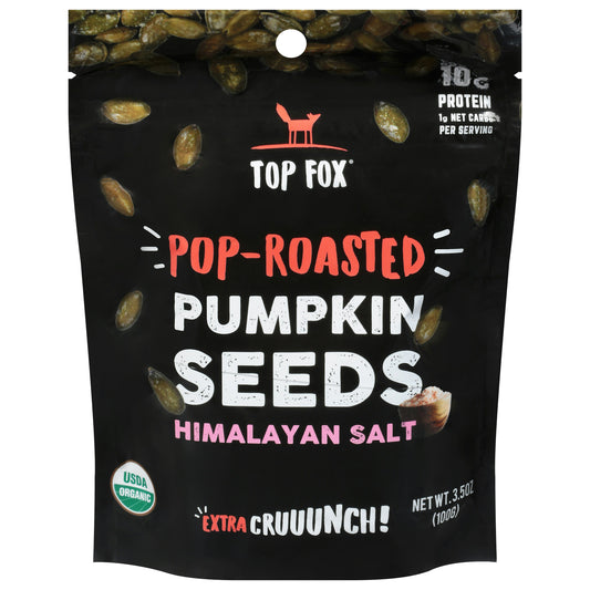 Top Fox Seeds Pumpkin Pop Roasted Himalayan 3.5 oz (Pack of 6)