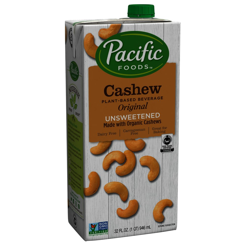 Pacific Foods Non Dairy Cashew Unsweetened 32 FO (Pack of 6)