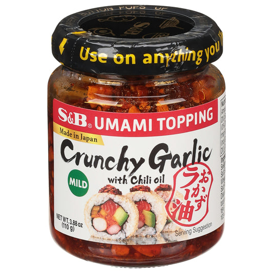 S & B Drsg Garlic Crunch Chili Oil 3.9 Oz (Pack of 6)