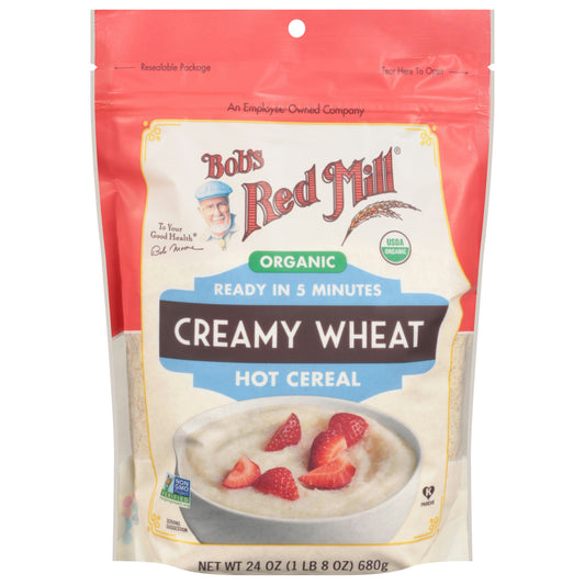 Bobs Red Mill Cereal Farina Wheat Organic 24 Oz Pack of 4