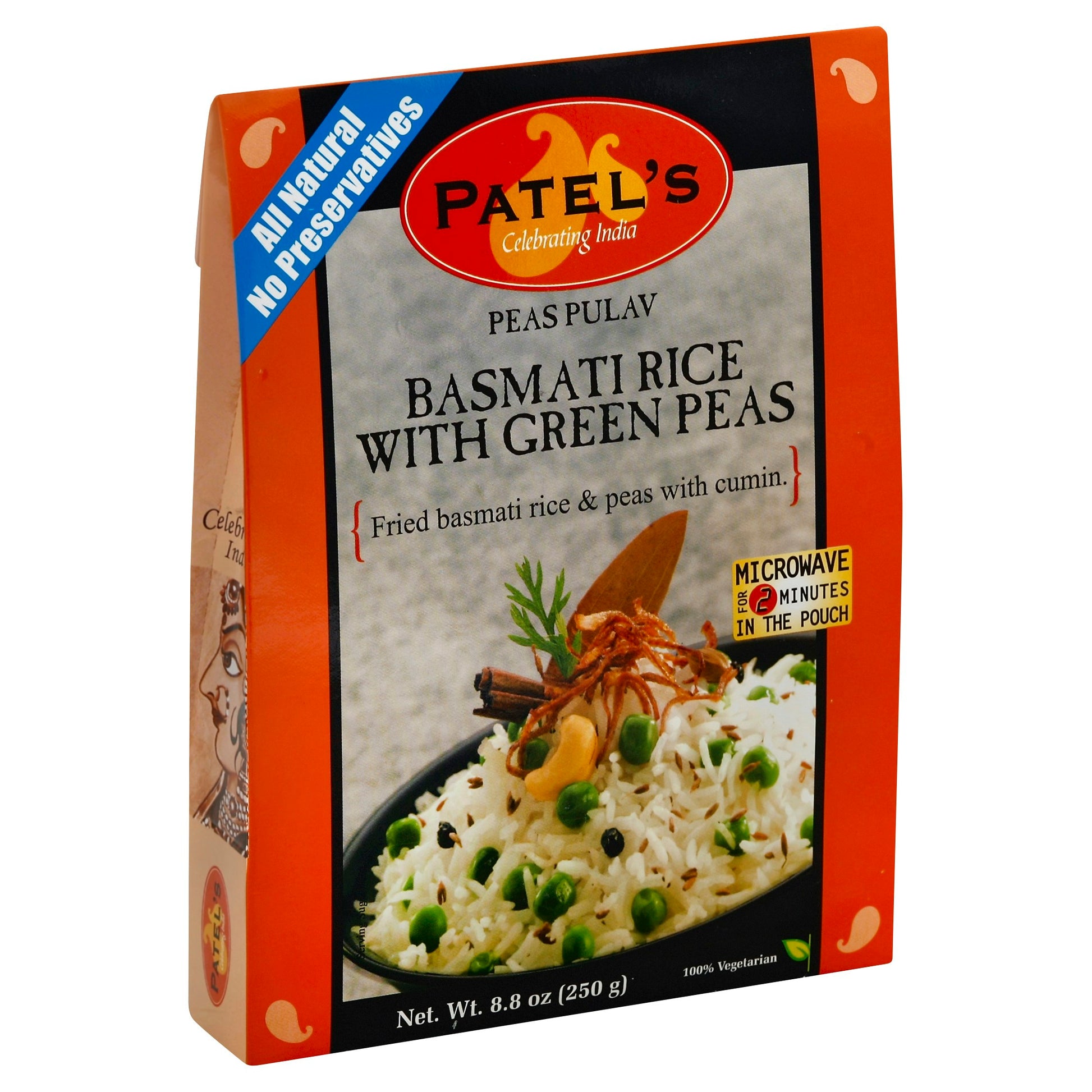 Patel Mix Rice Basmati Green Pea Cumin 8.8 Oz (Pack of 10)