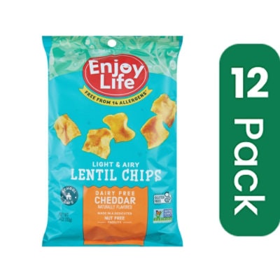 Enjoy Life Chips Lentil Cheddar 4 Oz (Pack Of 12)