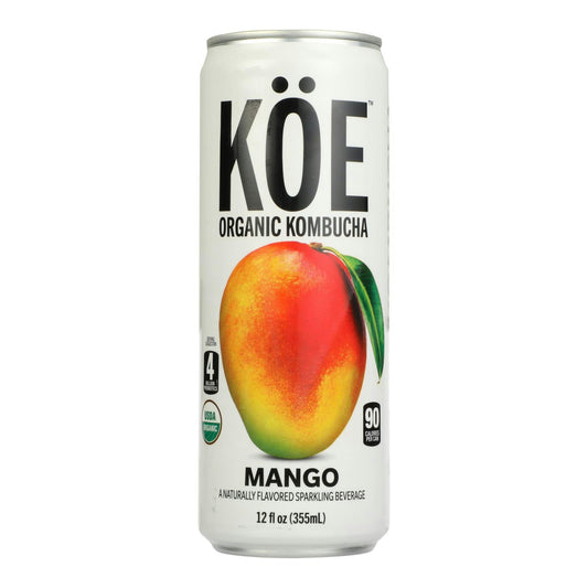 Koe Kombucha Mango Flavor Oragnic , 12 Fl oz (Pack of 12)