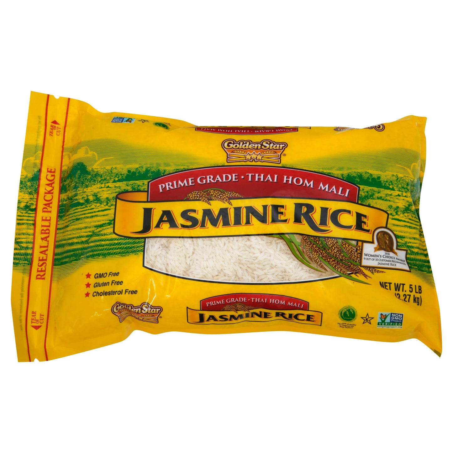 Golden Star Rice Jasmine Premium 5 Lb (Pack Of 6)