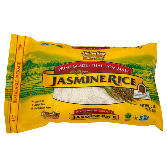 Golden Star Rice Jasmine Premium 5 Lb (Pack Of 6)