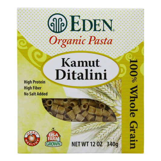 Eden Foods Organic Whole Grain Kamut Ditalini 12 Oz Pack of 6