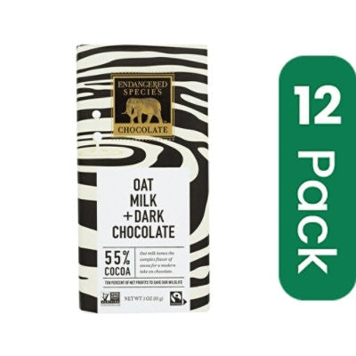 Endangered Species Chocolate - Dark Chocolate Oat Milk 55% Cocoa