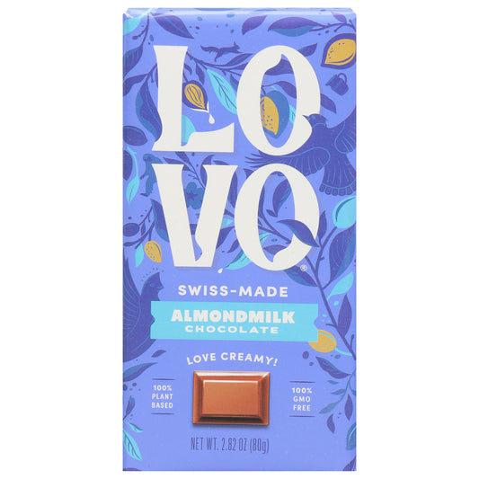 LOVO Almond Milk Chocolate Bar - 2.8 Oz (Pack of 12)
