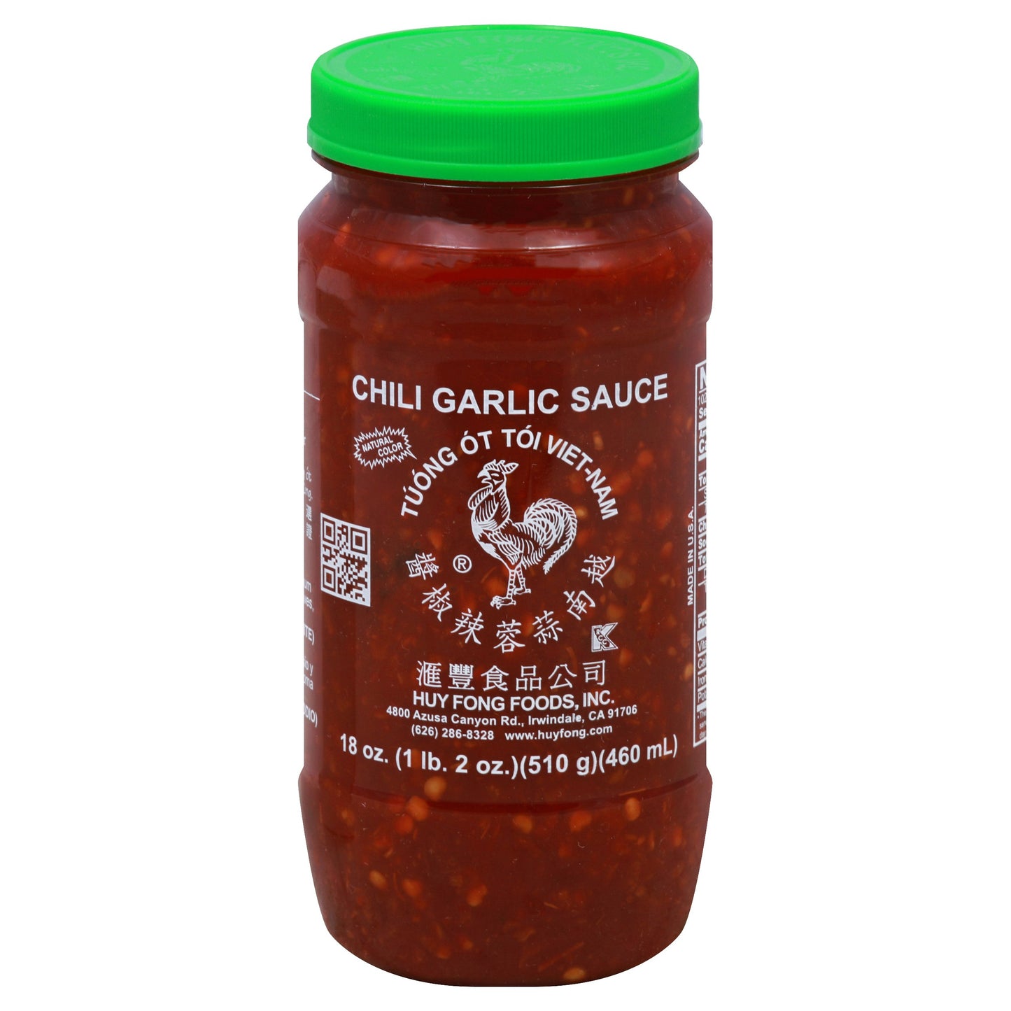 Huy Fong Sauce Chili Garlic 18 Oz (Pack of 12)