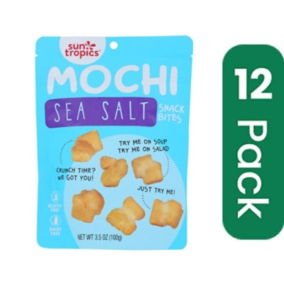 Sun Tropics Mochi Rice Bites Sea Salt 3.50 oz (Pack of 12)