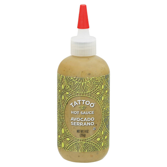Tattoo Sauce Hot Avocado Serano 9 oz (Pack of 6)