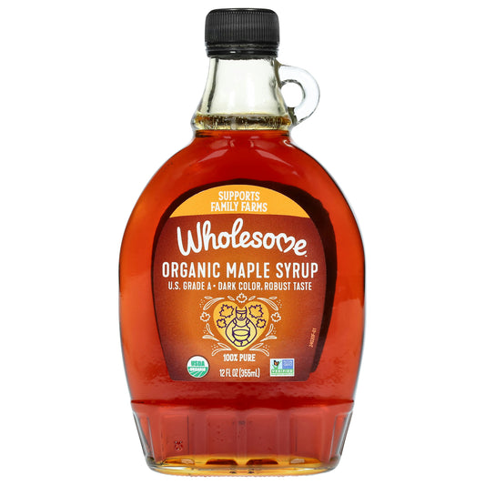 Wholesome Syrup Dark Maple Organic 12 fl oz (Pack of 12)